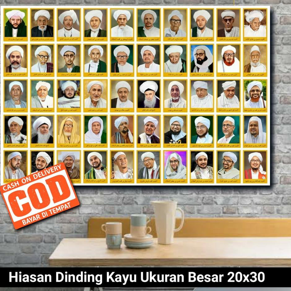 Promo Gembira Poster Kayu Para Habib habaib POSTER ULAMA HABIB