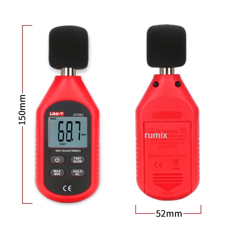 UNI-T UT353 Sound Noise Level Meter Desibel Desible Alat Pengukur Suara Tester Mini LCD UT-353 UT 353