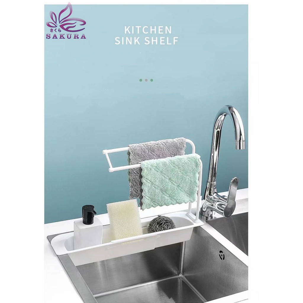 Rak Gantung Wastafel Penyimpanan Spons Cuci Piring Sabun Kitchen sink shelf SOSOYO