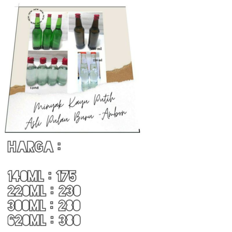 Minyak kayu putih asli ambon