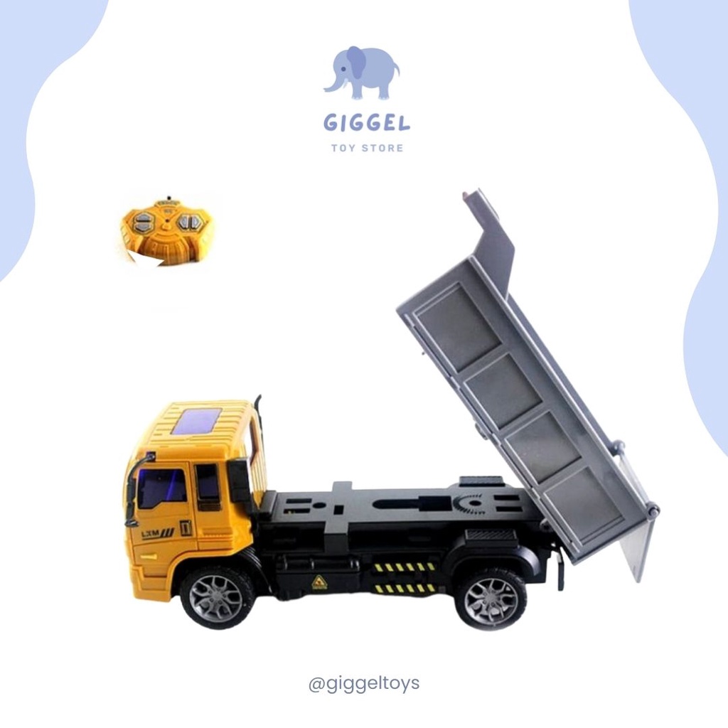 [ Giggel ] Mainan Anak Dumptruck Super Remote Control / Mobil Remote Control Mobil RC Alat Berat Dump Truck