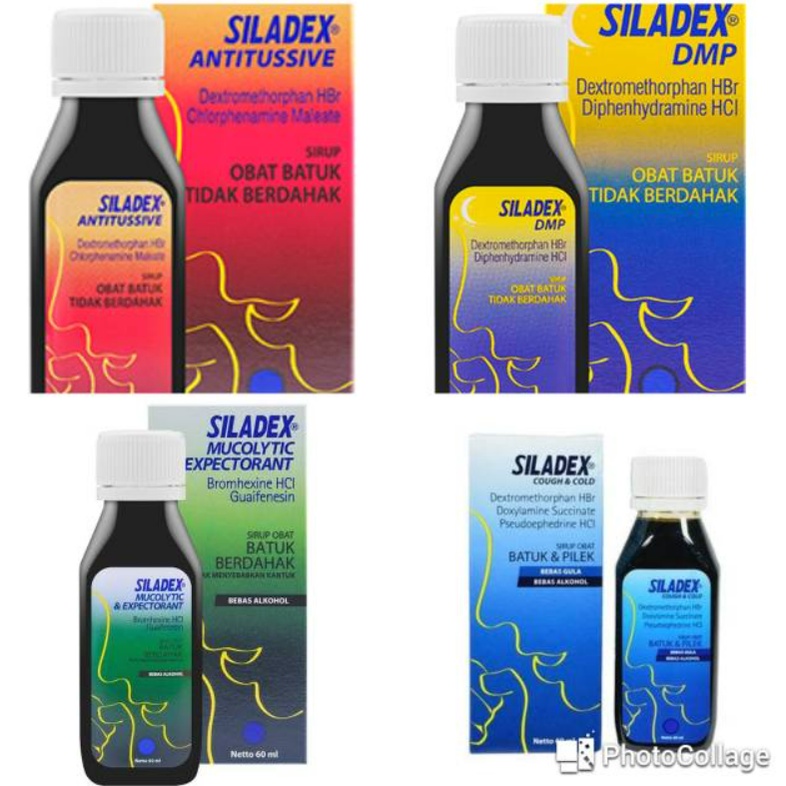 SILADEX 60ML ANTITUSSIVE DMP EXPECTORANT COUGH COLD MERAH BIRU KUNING HIJAU