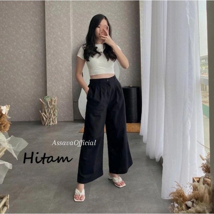 KULOT LINEN HIGHWAIST 772 / CULLOTE PANTS / CELANA KULOT WANITA /MIRABELLA LINEN PANTS