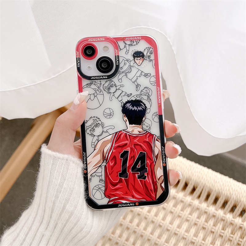 Soft Case Pelindung Lensa Anti Jatuh Desain anime SLAM DUNK Untuk iPhone 13 Pro MAX 12 11 X XR XS MAX 7 8 Plus