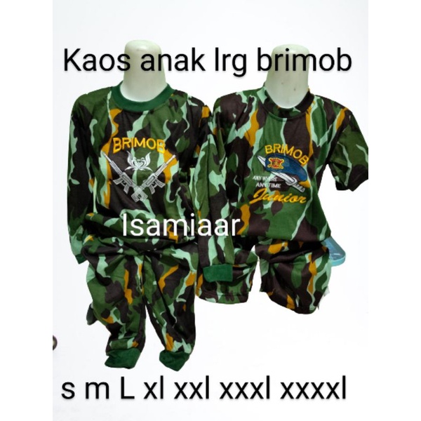 STELAN KAOS ANAK LORENG BRIMOB UKRN S &amp; XXXXL