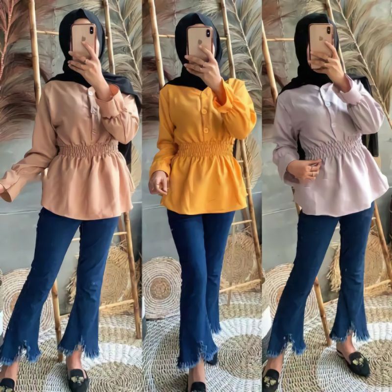 YD FASHION-GEBBY BLOUSE ATASAN WANITA SERUT