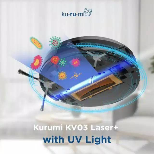 Kurumi KV03 laser + AED  (TERBARU!!!) / kurumi Laser / Vacuum Robot / CANGGIH