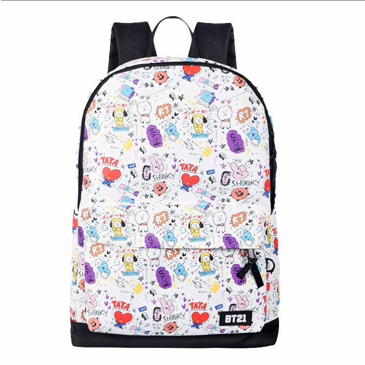 BTRA [READY INDO] tas ransel backpack tas sekolah kanvas pattern kartun