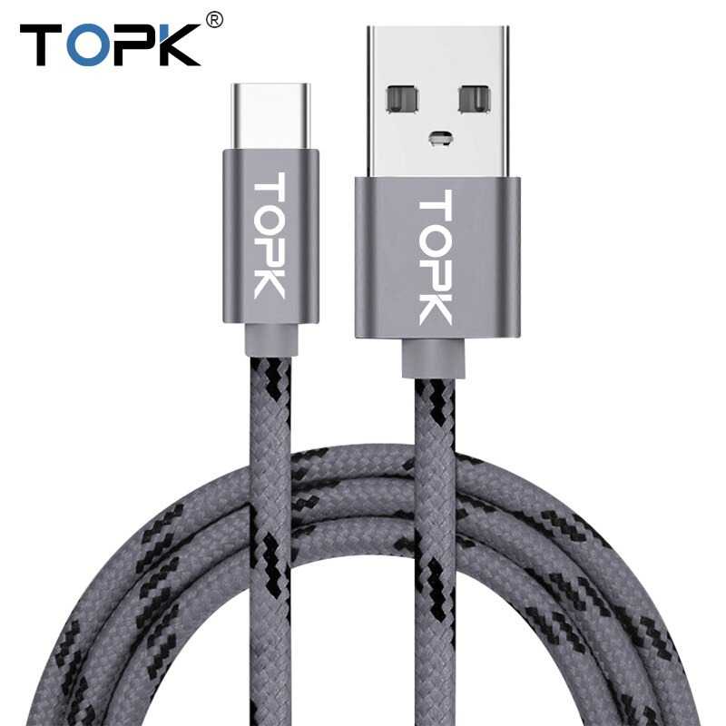 Kabel Charger USB Type C Braided 1 Meter 3A / Type C Android Cable Charger / Kabel data Type C Xiaomi Samsung Oppo Vivo Vivan / Kabel Data Type C Robot / Kabel Usb Male To Female Murah Original / Kabel USB Type C Fast Charging Murah Original