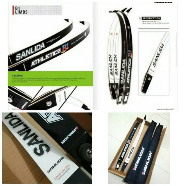 SANLIDA ATHLETIC B1 ILF Recurve Bow limbs - Limbs ILF Busur Panahan Sanlida Jandao