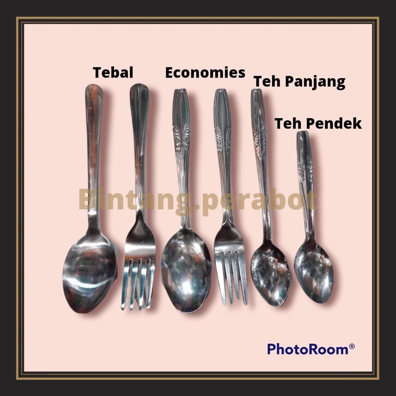Sendok Garpu Makan Stainless / Sendok Teh Panjang / Sendok Teh Pendek / Sendok Garpu Makan Stainless