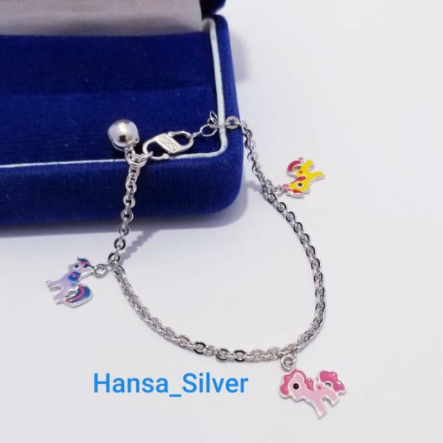 Gelang Tangan Atau Kaki Bayi Anak Perak Asli  Silver 925  