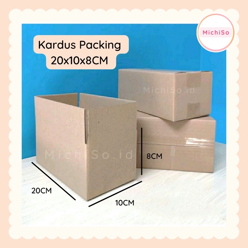 

kardus packing 20x10x8cm | box packing | kardus karton | kerdus olshop | kerdus die cut | kardus hampers | box hampers | kerdus barang - MichiSo.id