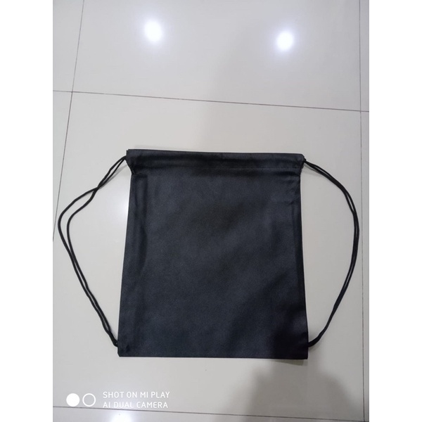 Tas serut olahraga drawstring tas gymsack tas sepatu