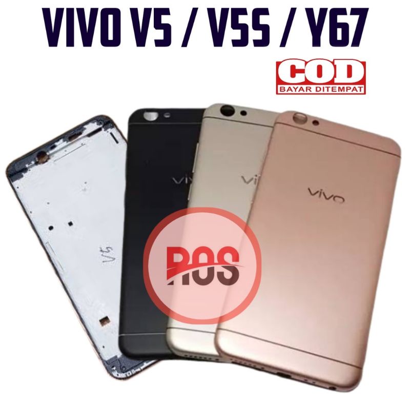 Housing Casing Kesing Full set Vivo V5 / V5S / Y67 Original Frame Tatakan Lcd + Backdoor