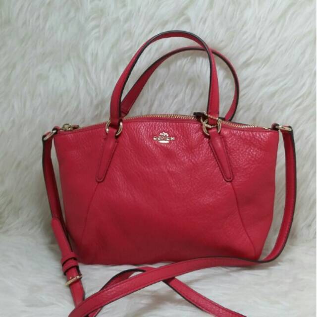 Coach mini kelsey bright pink