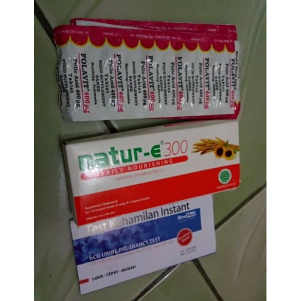 PAKET PROMIL(2) NATUR-E 300IU 32'S+FOLAVIT 3STRIP FREE TESPACK