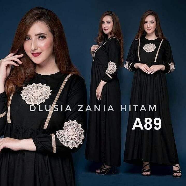 DASTER MAURA CAP | Gamis Wanita Jumbo Ld 110 Bahan Rayon Midi | daster kupu