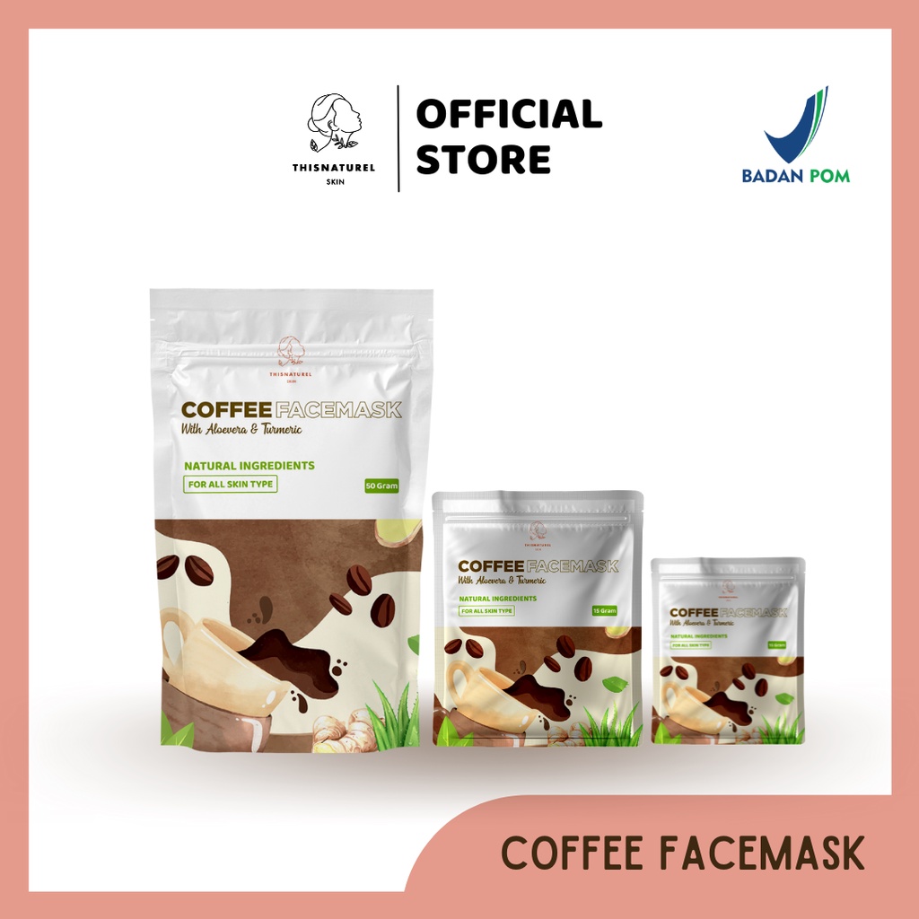 THISNATUREL Coffee Facemask - Masker Bubuk Organik BPOM Termurah