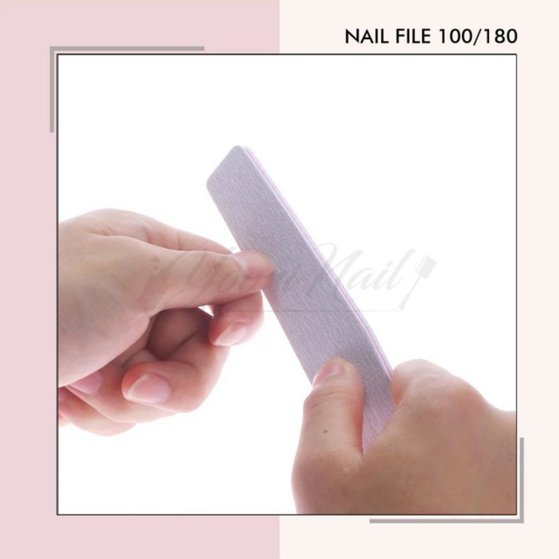 Sanding nail file 100/180 nail files nail art kikir kuku amplas kuku nail buffer