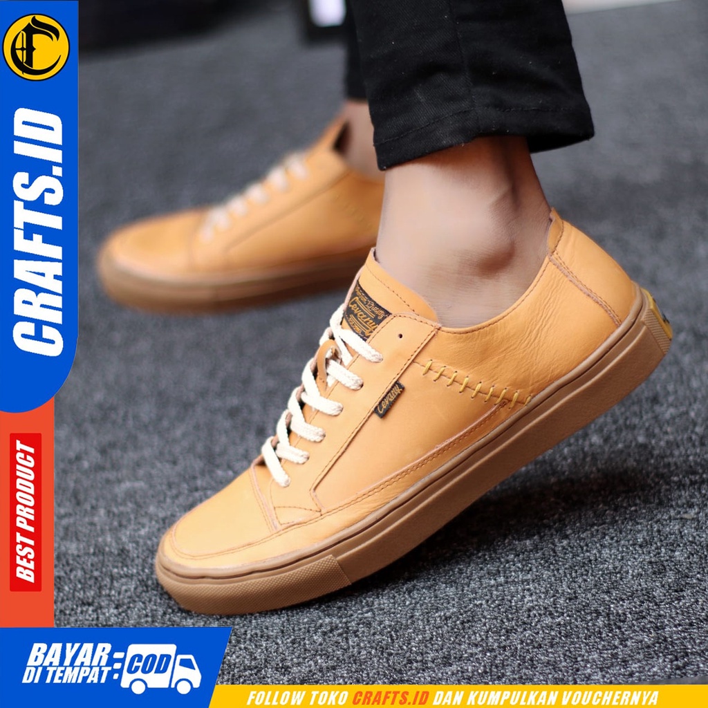 Crafts Dante - Sepatu Kulit Sneakers Casual Pria