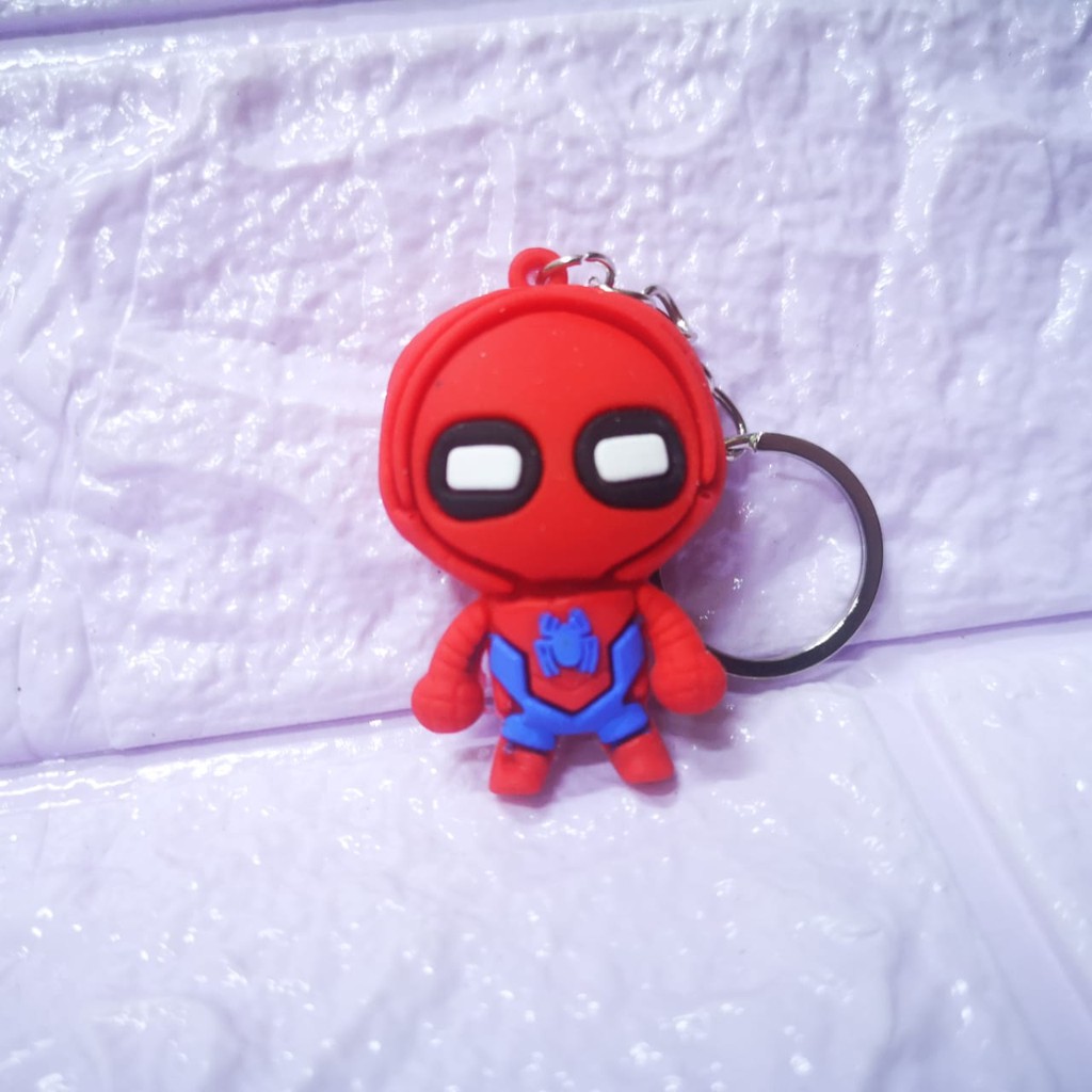 GANTUNGAN KUNCI UNIK KARAKTER /  SUPERHERO MARVEL AVENGERS / GANTUNGAN LUCU-Spidermen Chibi