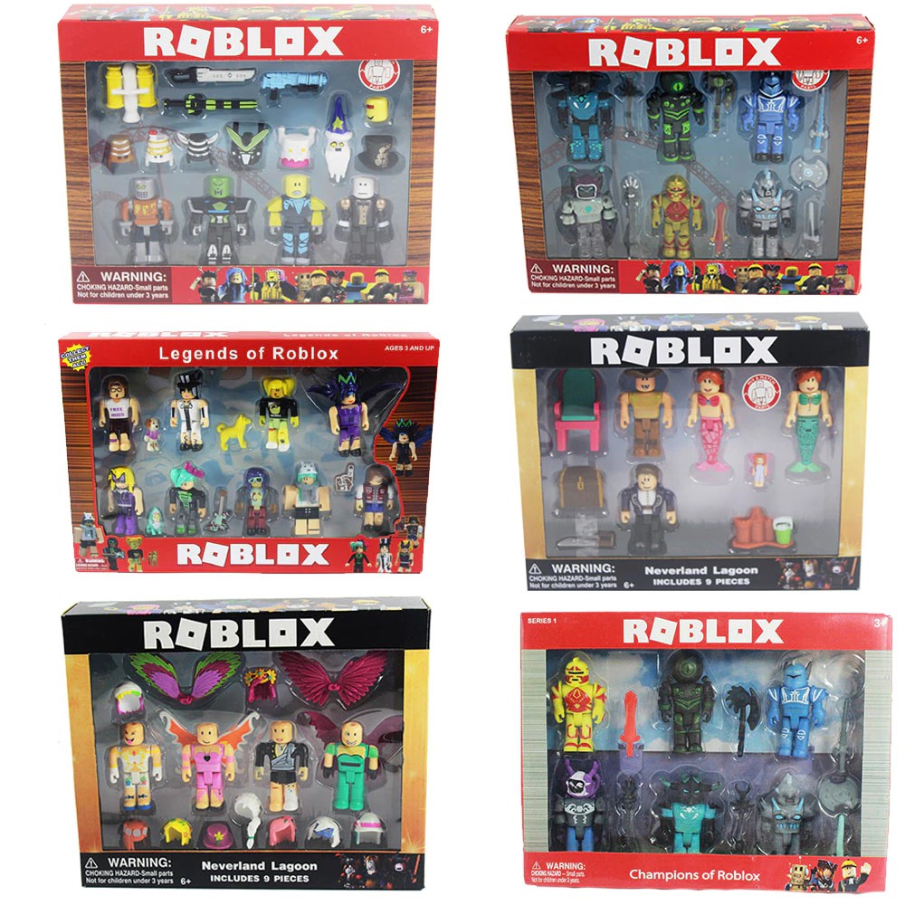 2018 Roblox Figures 7cm Pvc Game Toys Set 6 Styles Kids Gift Collection In Box - champions of roblox set