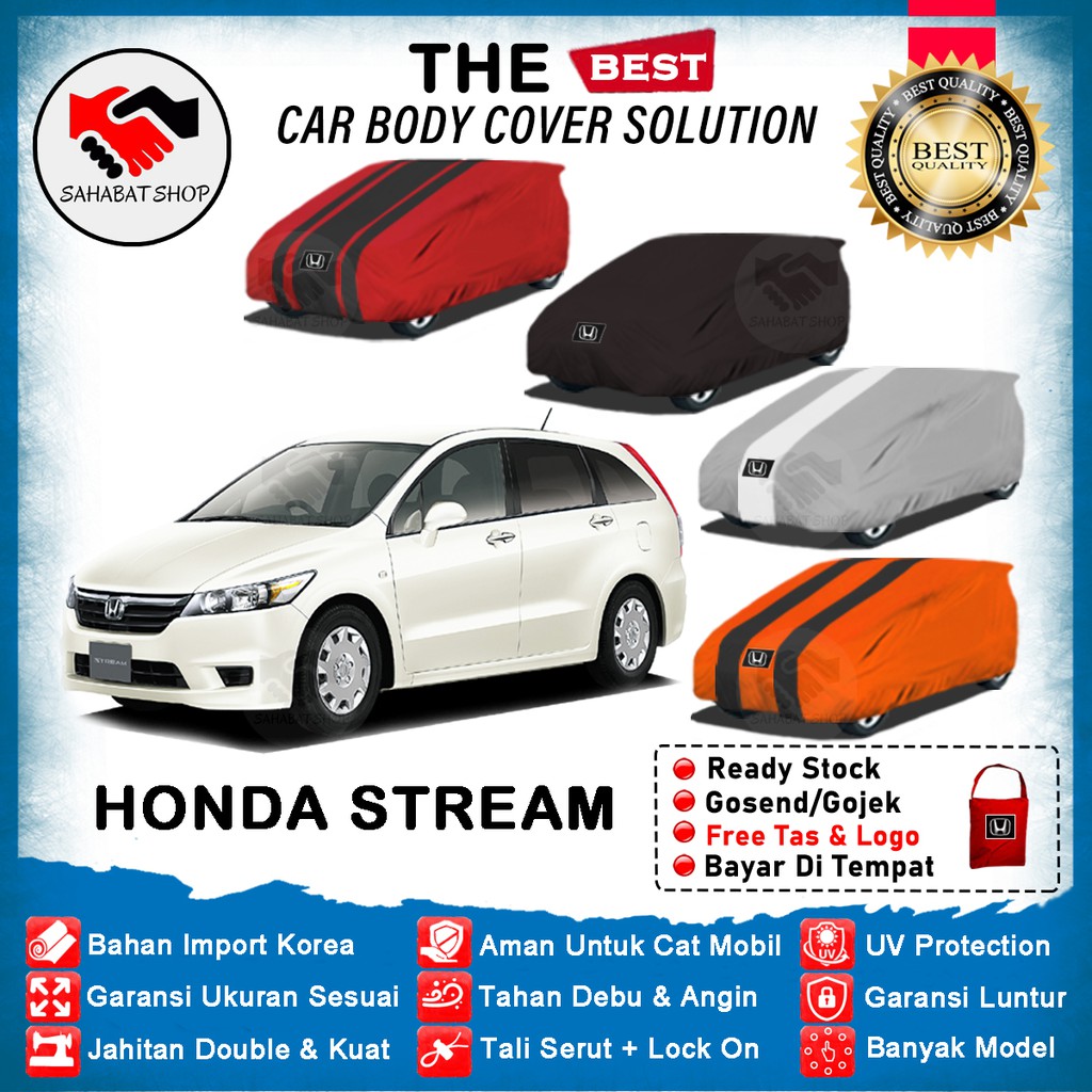 Sahabat Body Cover Mobil Stream / Sarung Penutup Honda Stream Outdoor 2001 2002 2003 2004 2005 2006 2007 / Tutup Mantel Selimut Jas Mantol Kerudung Kerodong Terpal Kelambu Pelindung Mobil Stream Anti Air Waterproof Model Biru