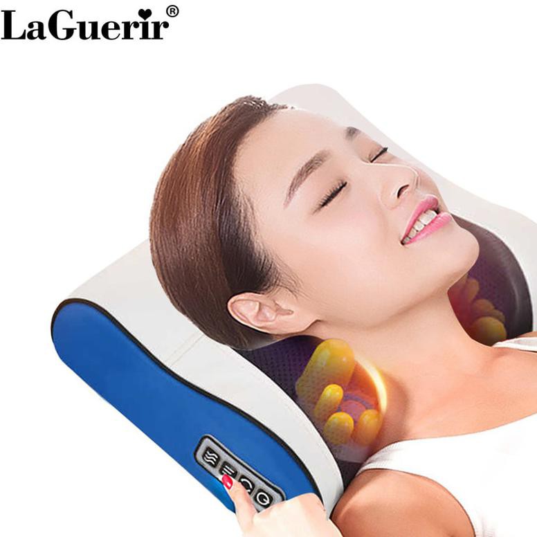 Bantal Pijat Elektrik Multifungsi Neck Shoulder Full Body Massage Cushion - JB-311 - Brown