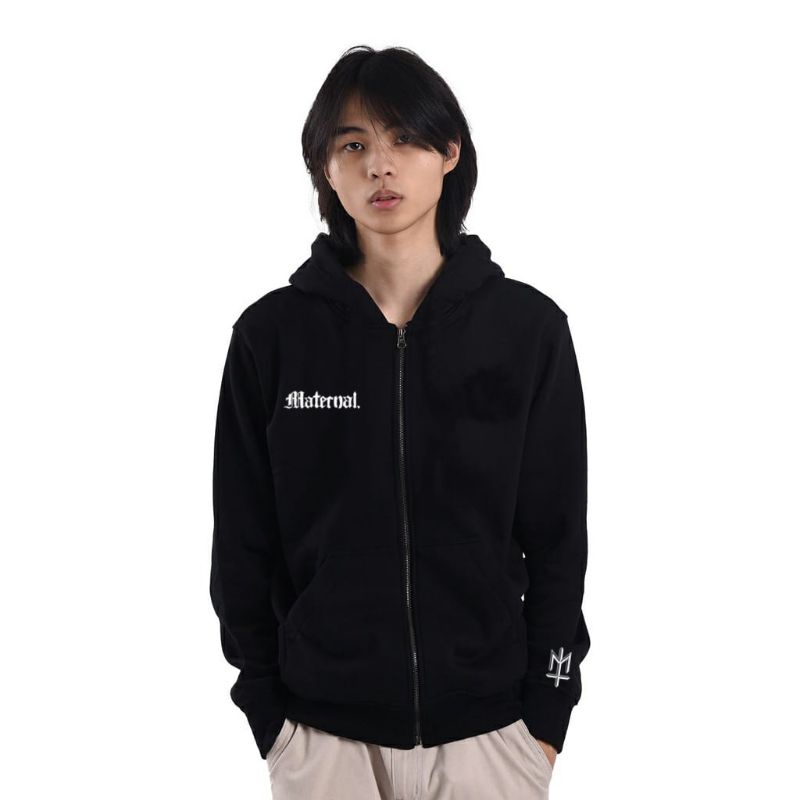 MATERNAL DISASTER JAKET SWEATERS ZIPPER MATERNAL DISASTER BAHAN CATTON PLACE ORIGINAL 100% BERKUALIT