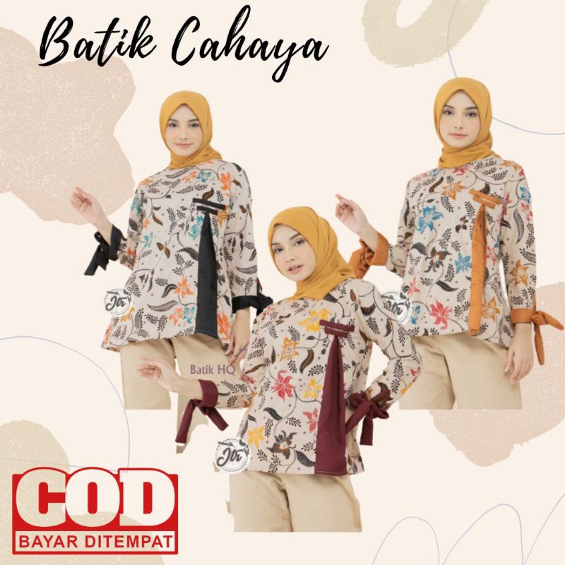 AYANA BLOUSE ,BLOUSE BATIK TERBARU MODERN ,BAJU KANTOR