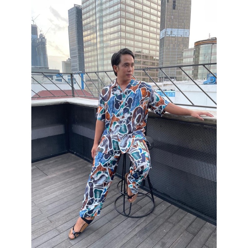 Piyama Cowok One Set Rayon Premium /Baju Tidur Pria Keren Adem Berkualitas/ Pajamas Cowok Dewasa