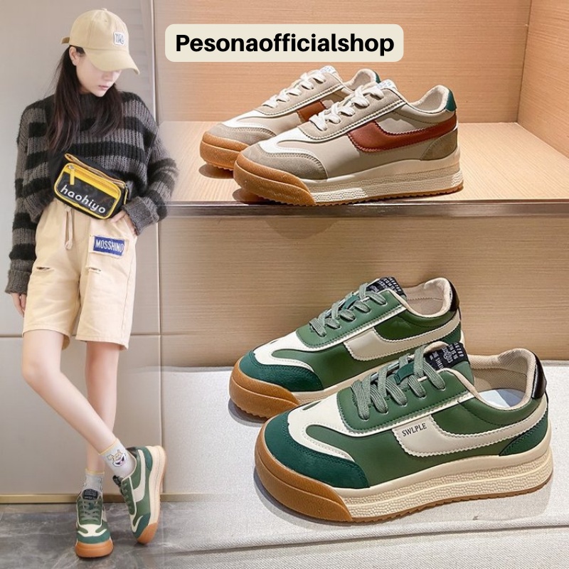 COD POS 8801 Sepatu Sneakers Sport Wanita Shoes Korea Style