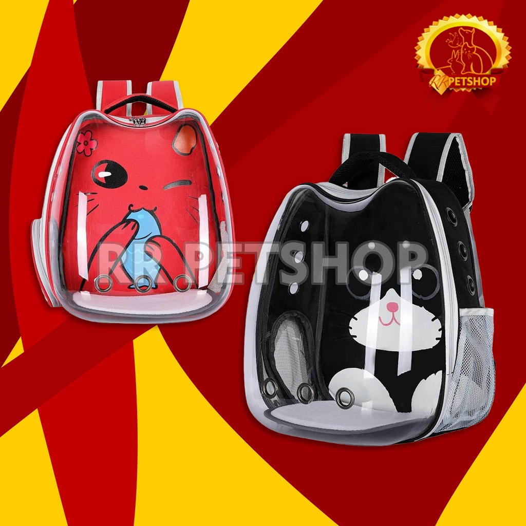 Tas Astronot Anjing Kucing Motif Bergambar Ransel Cargo Anjing Kucing