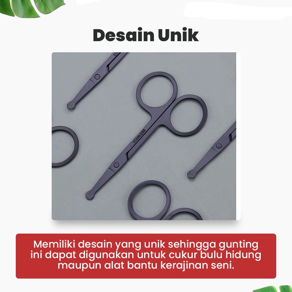 Gunting Alat Cukur Bulu Hidung Nose Hair Scissor Stainless Steel