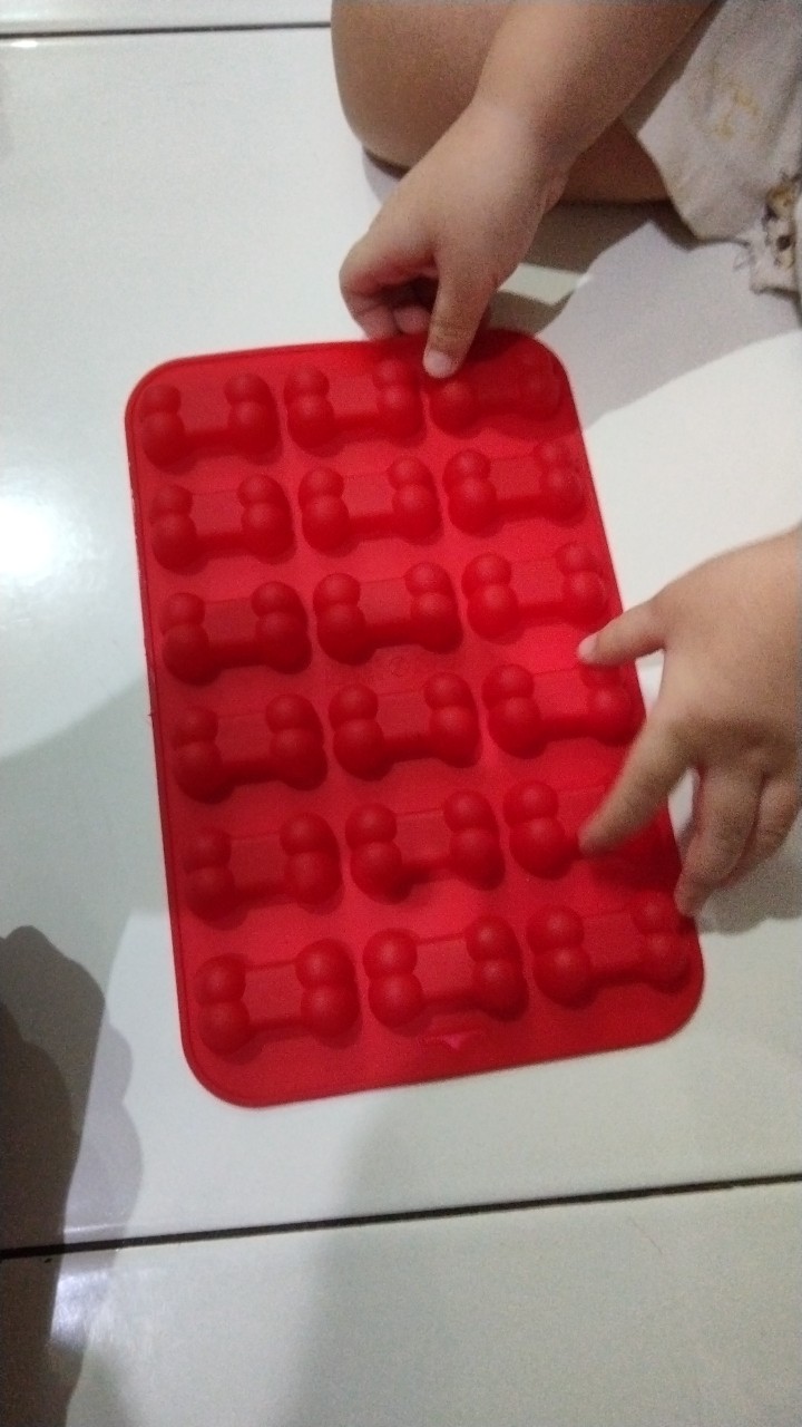 18pcs Cetakan Kue Bentuk Tulang Anjing Bahan Silikon