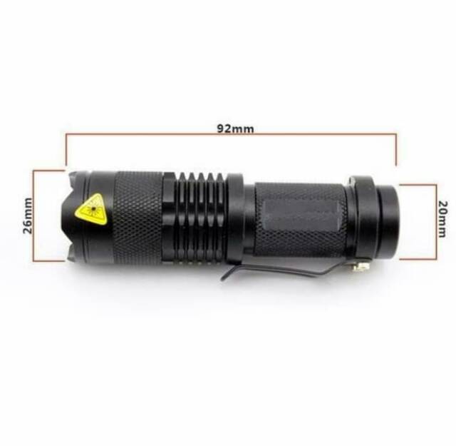 Senter LED Flashlight 2000 Waterproof Terang