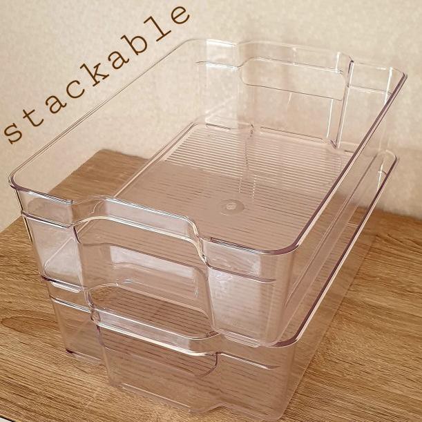 ➸ Organizer / Storage - Fridge / Freezer Bin Container stackable M ۝
