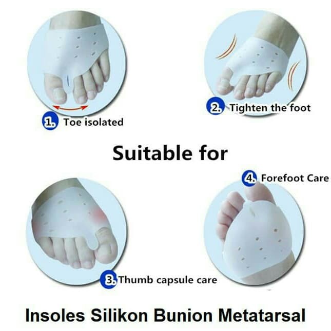 Insole Silicone Bunion Metatersal Alas Kaki silikon Sepatu