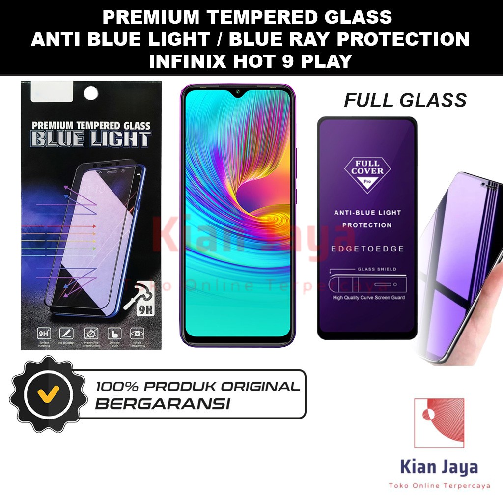 Tempered Glass Infinix Hot 9 Play Anti Blue Light Hp Temper Anti Gores