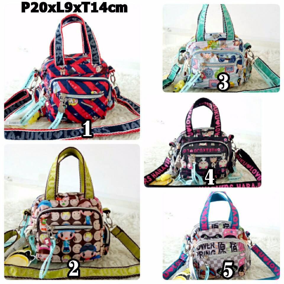 TAS MINI JINJING DAN SELEMPANG HARAJUKU LOVERS