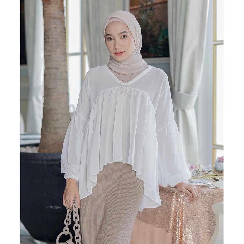 Dealova blouse outer atasan wanita ceruty babydoll premium