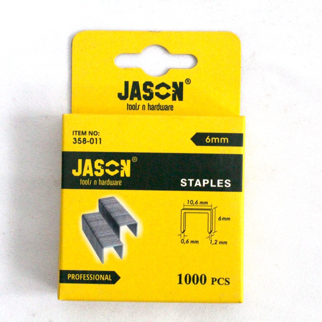 JASON Isi Staples Stapler Model U 6mm (358-011) &amp; 8mm  (358-012)