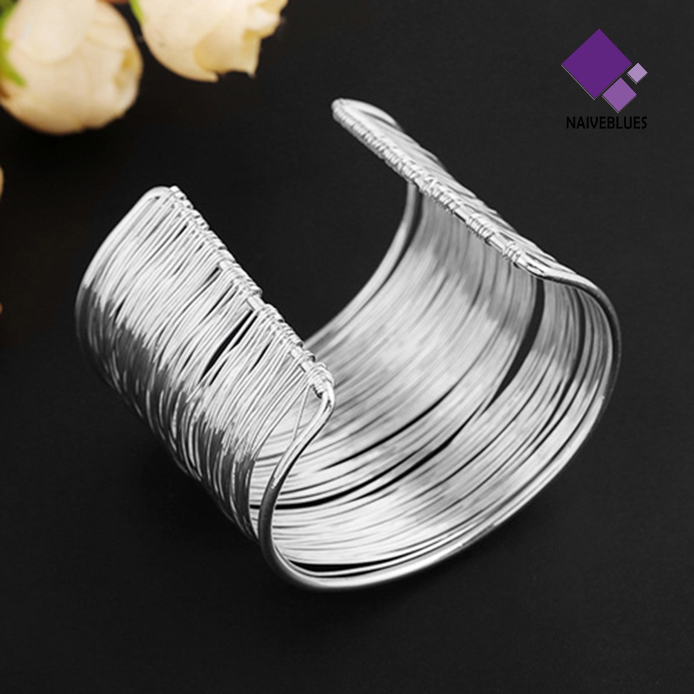 Gelang Multilayer Model Terbuka Bahan Metal Untuk Wanita