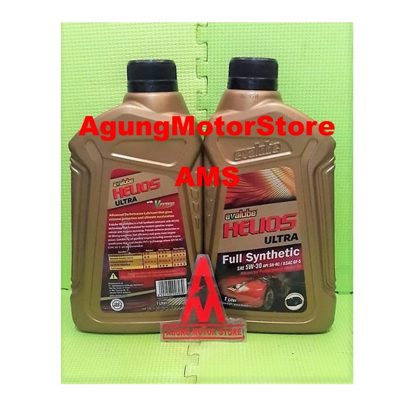 Oli Mesin Mobil Motor Matic EVALUBE HELIOS ULTRA 5W30 5W-30 Full syn 1 liter
