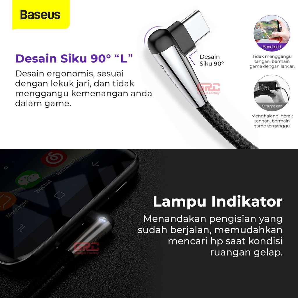 Baseus MVP Sharp-Bird USB Type-C Fast Charging Kabel Game