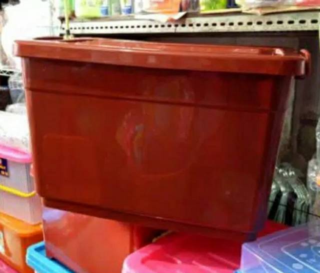 Container Box 50 Liter dengan roda CPM TANAKA / Kontainer Box kualitas shinpo / Rak Susun Serbaguna