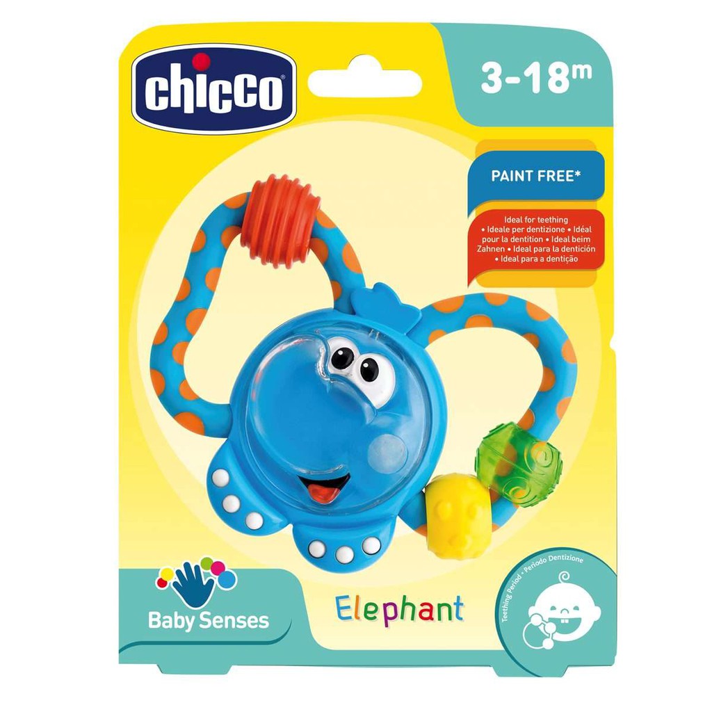 Chicco Fun Teething Elephant Rattle 3m+