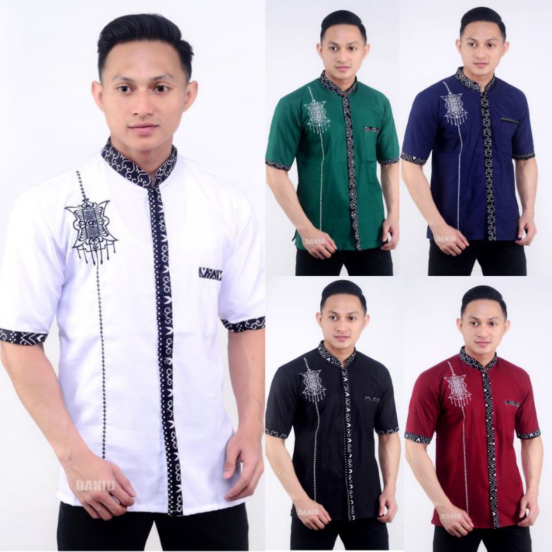 BAJU MUSLIM PRIA/ KOKO KOMBINASI / BATIK PRIA BORDIR