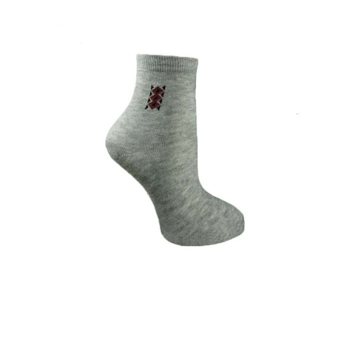 KAOS KAKI PENDEK POLOS PRIA WANITA DEWASA KAOS KAKI KERJA KANTORAN MURAH-Abu muda motif